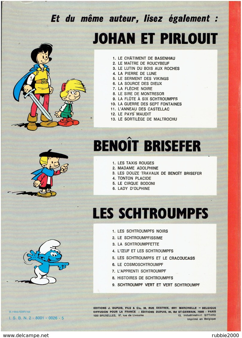 BENOIR BRISEFER 1974 MADAME ADOLPHINE PAR PEYO - Benoît Brisefer