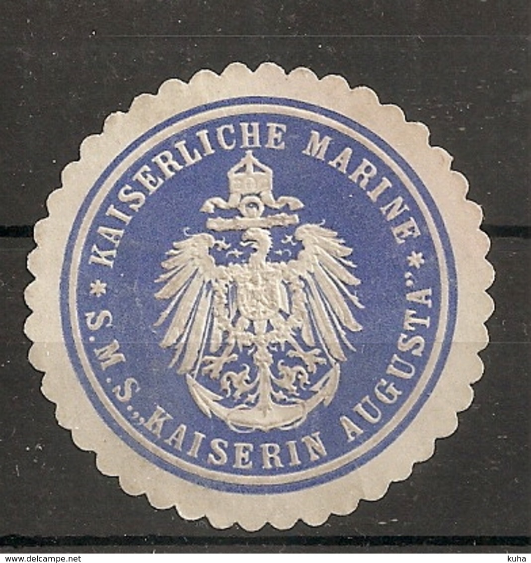 Germany Navy Ship Sticker For Envelopes Of The German Kaiser Fleet - Sonstige & Ohne Zuordnung