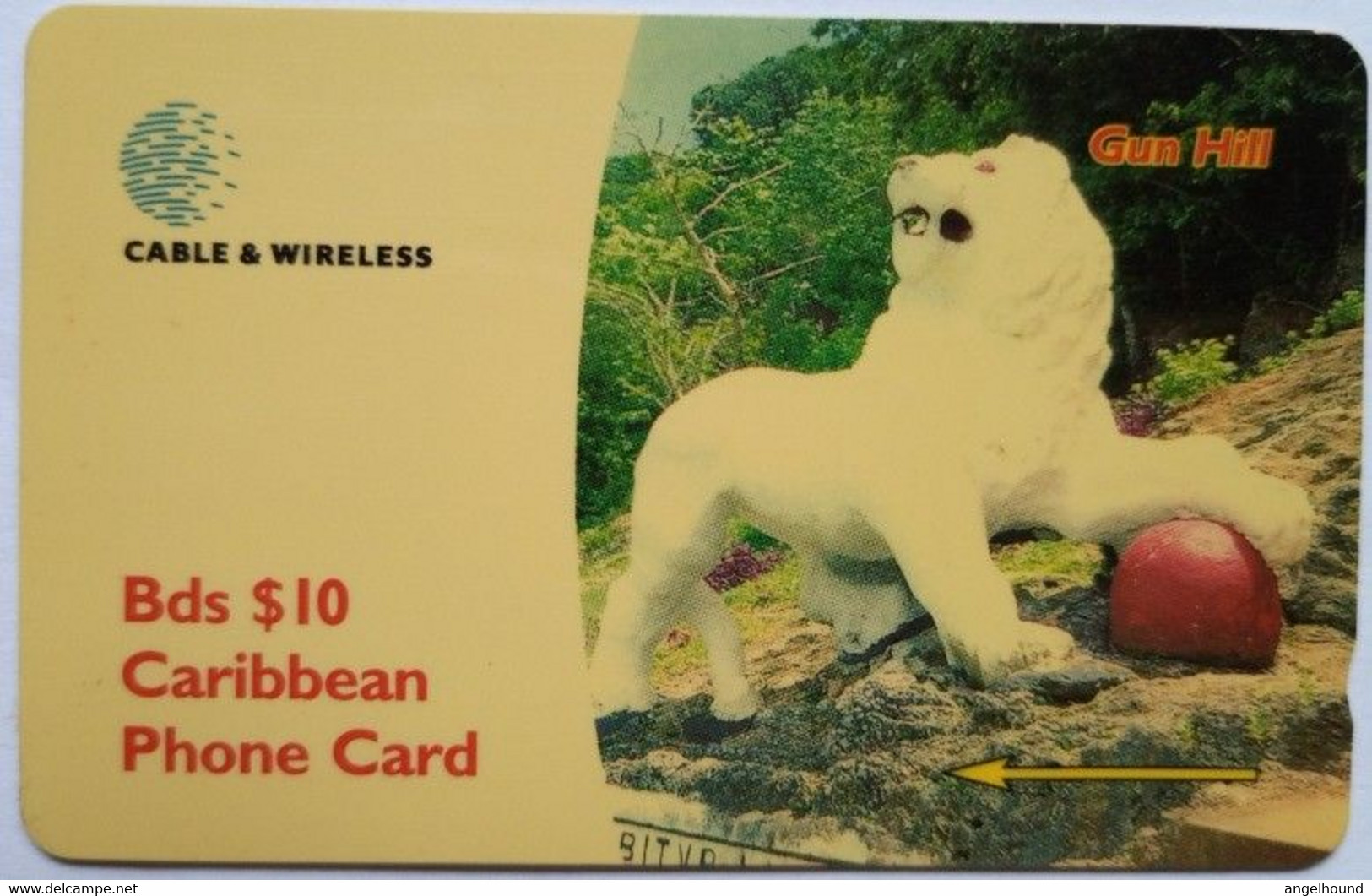 Barbados Cable And Wireless 263CBDF Gun Hill  BDS$10 " Gun Hill " - Barbades