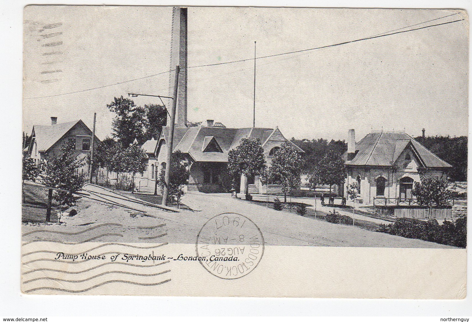 LONDON, Ontario, Canada. Pump House At Springbank, 1907 Postcard, Middlesex County - Londen