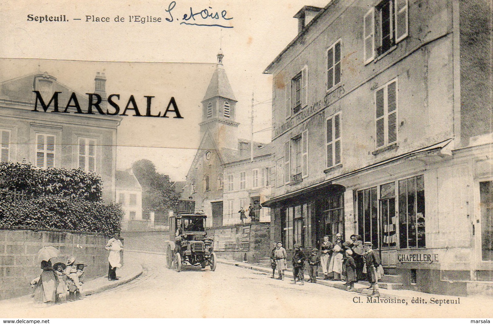 CPA   Septeuil   Place De L'église - Septeuil