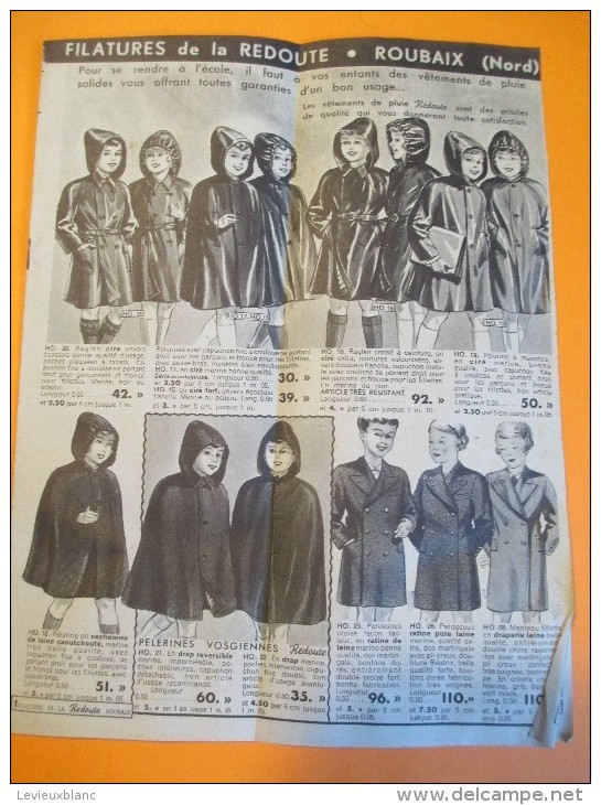 Catalogue Spécial  / La Redoute Hiver  1937-1938/Filatures De La Redoute/ROUBAIX/1938    CAT119bis - Textile & Vestimentaire