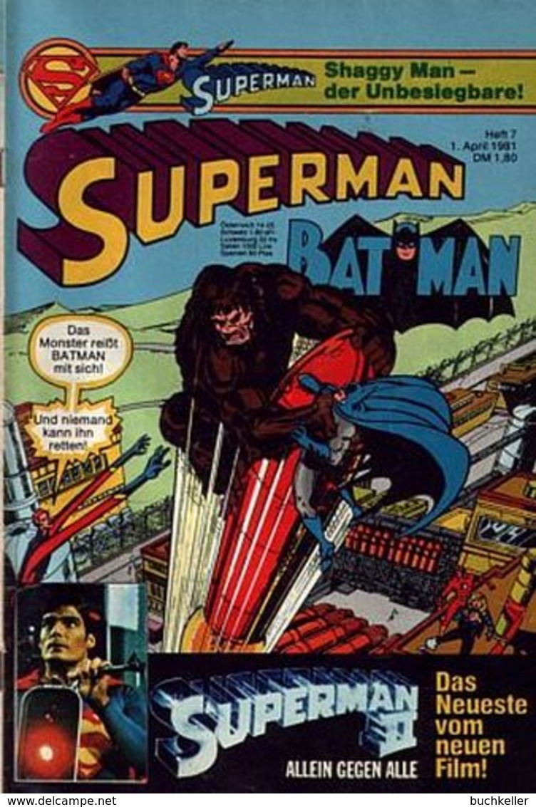 Superman/Batman Nr. 7/1981 (Ehapa) Comicheft DC - Sonstige & Ohne Zuordnung