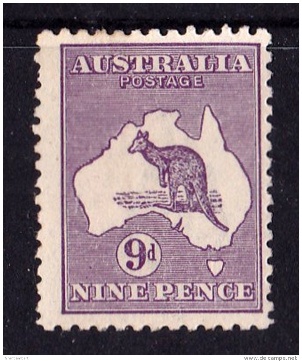 Australia 1919 Kangaroo 9d Violet 3rd Watermark INVERTED Die IIB MH - Nuovi