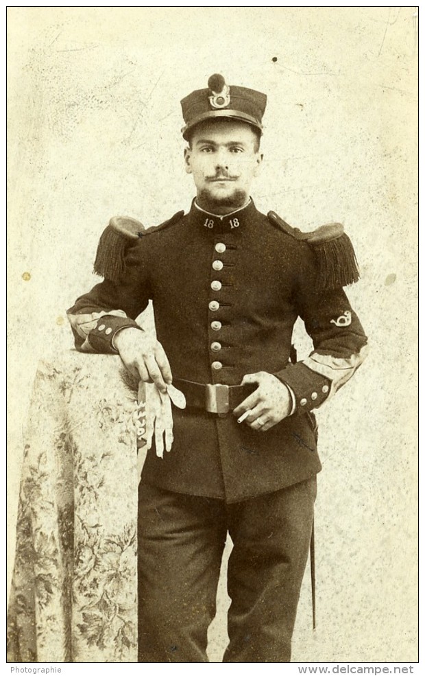 Old (before 1900) - France Militaire Soldat Uniforme ancienne Photo CDV  Gabriel 1870'