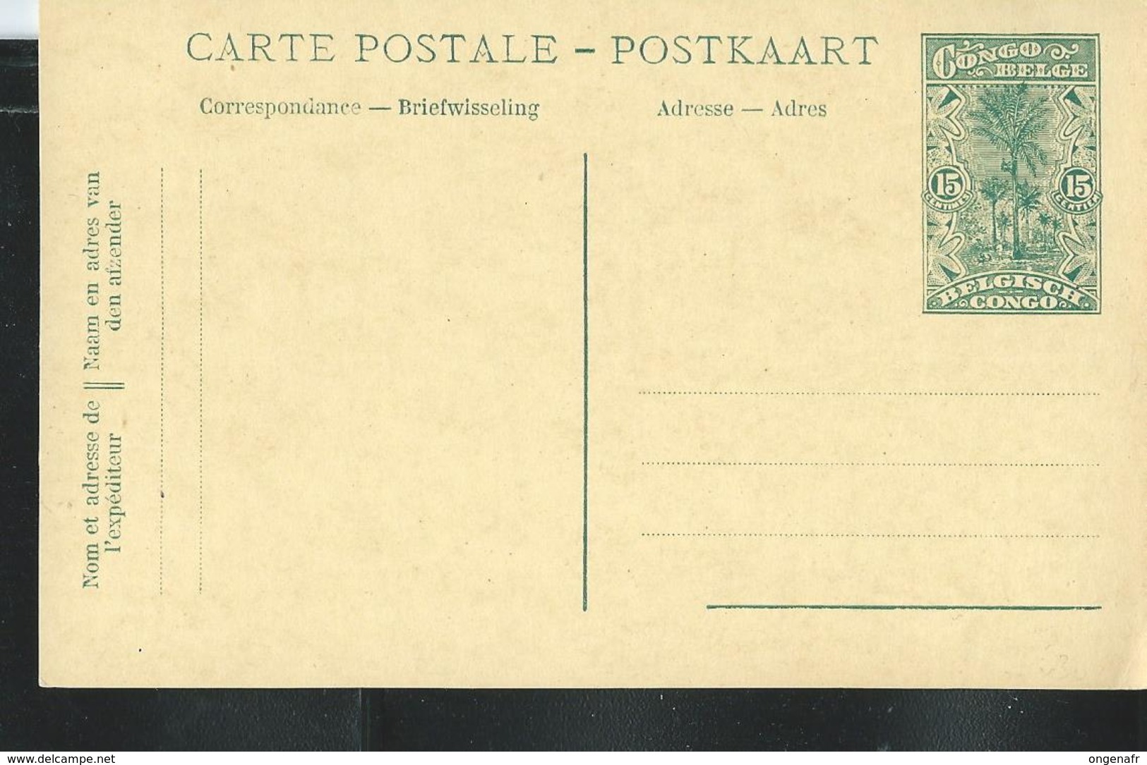 Catalogue Stibbe (1986) N° 63 (côte: 100 Frs Belges) - Stamped Stationery