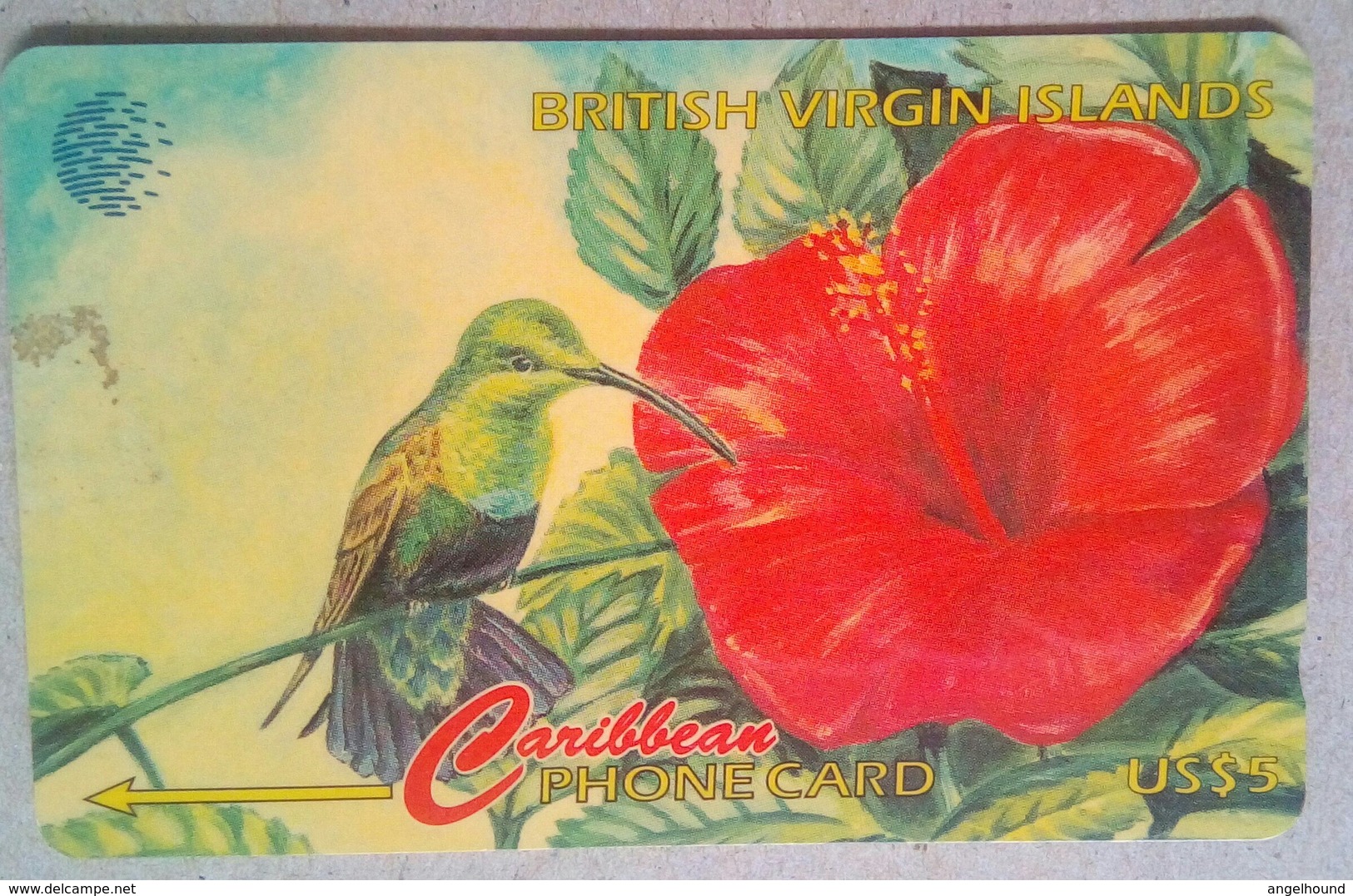 91CBVA Humming Bird $5, Slash Cn - Vierges (îles)