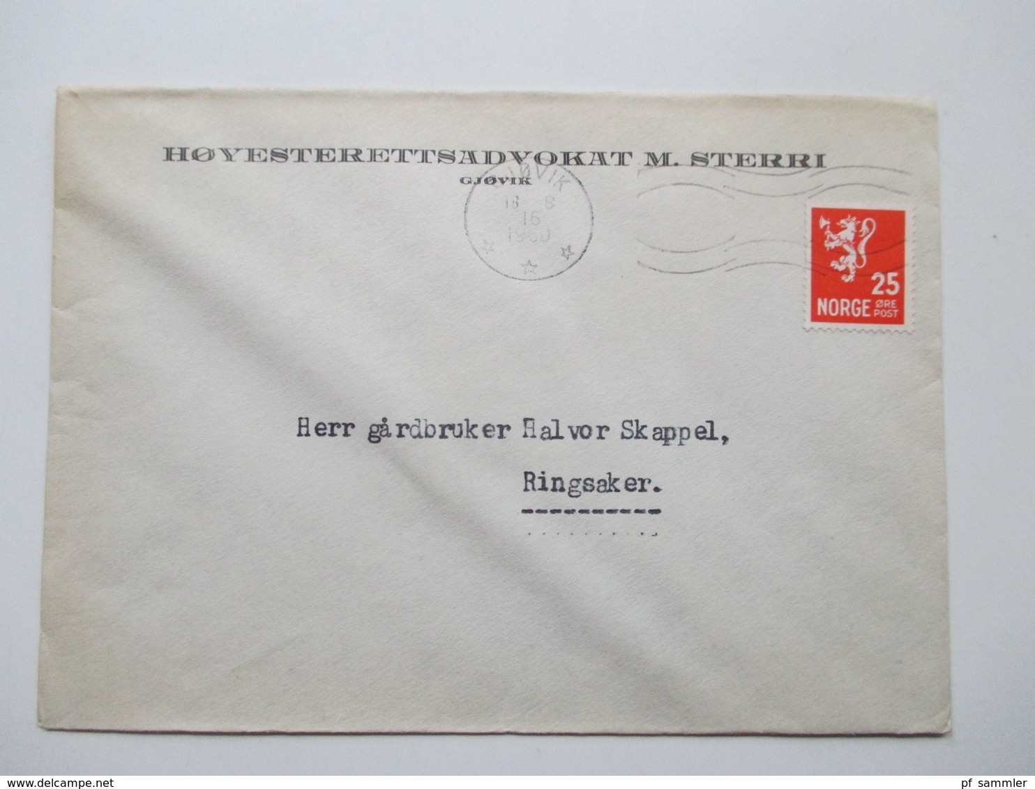 Norwegen 1947 verschiedene Maschinenstempel 10 Belege. 1x Vignette Til Kamp Mot Kreften. Firmenbriefe