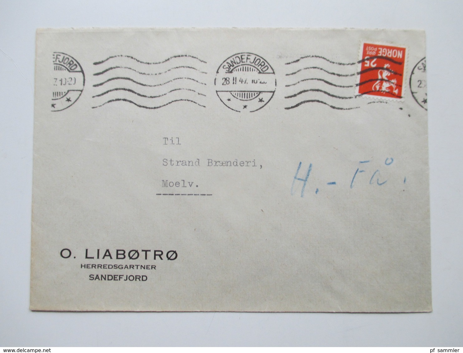 Norwegen 1947 verschiedene Maschinenstempel 10 Belege. 1x Vignette Til Kamp Mot Kreften. Firmenbriefe