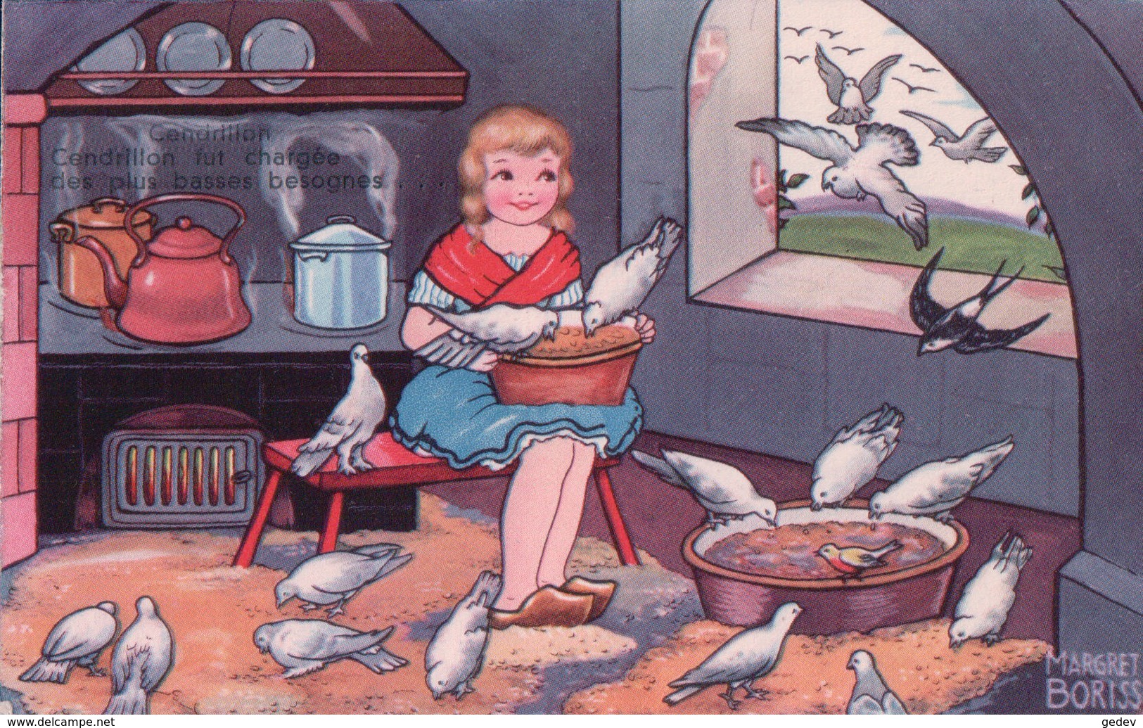 Boriss Margret, Cendrillon, Jeune Fille Et Pigeons (350) - Boriss, Margret