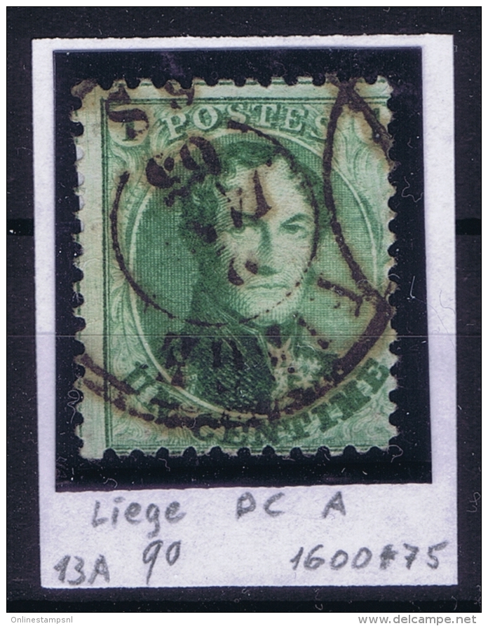 Belgium OBP Nr 13  Cancel Liege - 1863-1864 Medaillen (13/16)