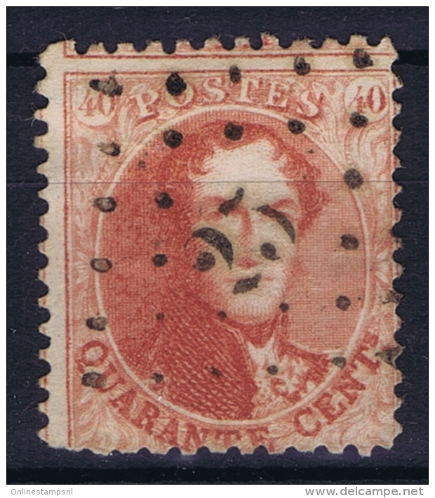 Belgium OBP Nr 16  Cancel  25  (252 Mons) - 1863-1864 Medaillen (13/16)