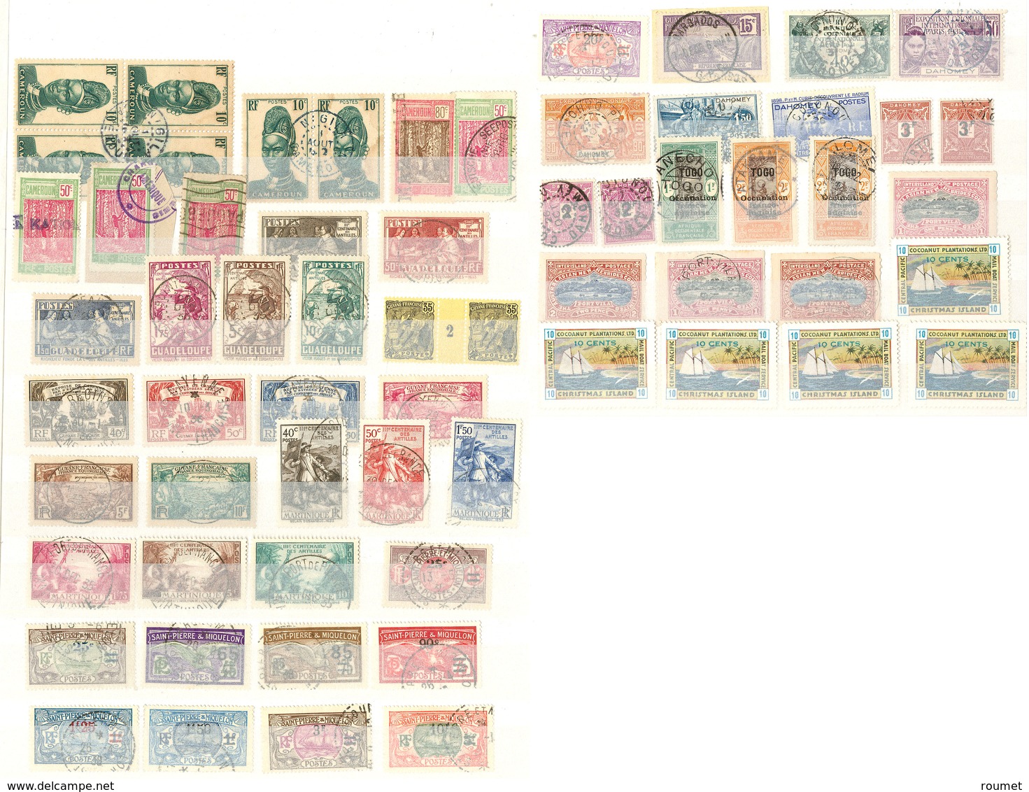 1930-1940 (Poste), Valeurs Divers De Dahomey, Guadeloupe, St Pierre, Etc. - TB - Collections