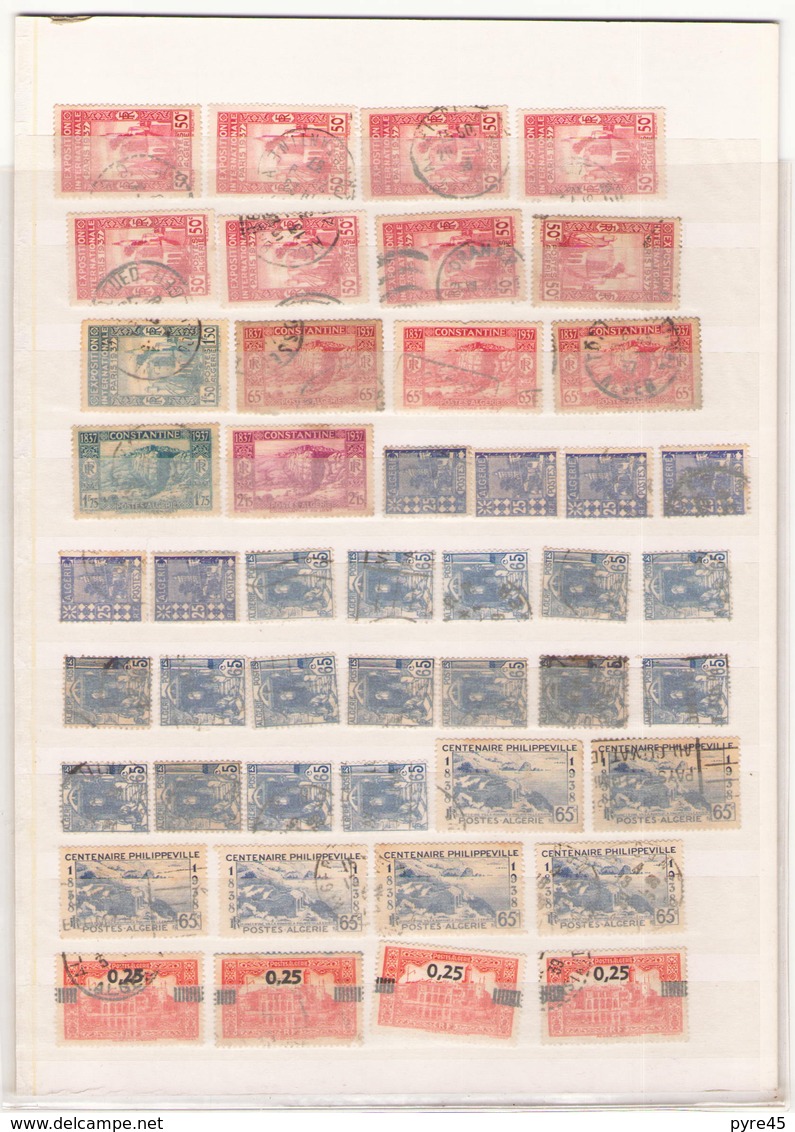 Lot De 87 Timbres Tout état Algérie - Verzamelingen & Reeksen