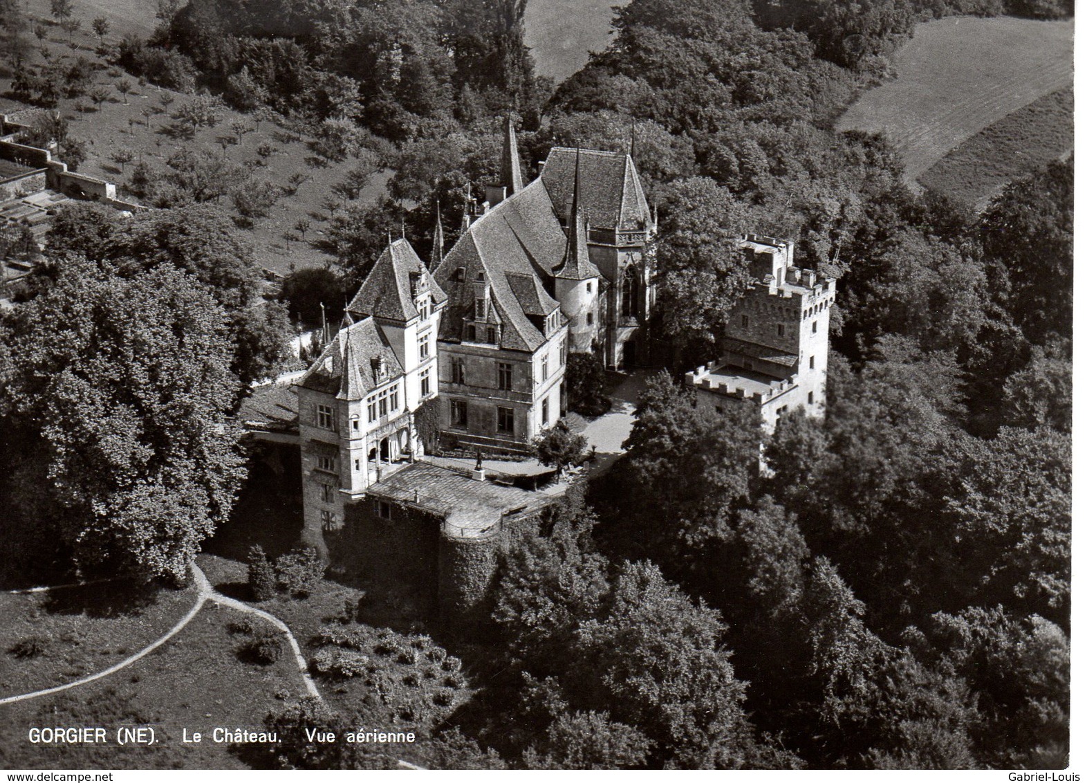 Gorgier Château - Vue Aérienne ( Carte 15 X 10 Cm) - Gorgier