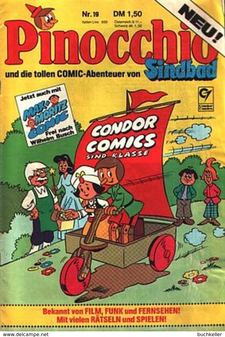 Pinocchio 19 Comic-Heft Condor Verlag 1979 Michael Goetze - Andere & Zonder Classificatie