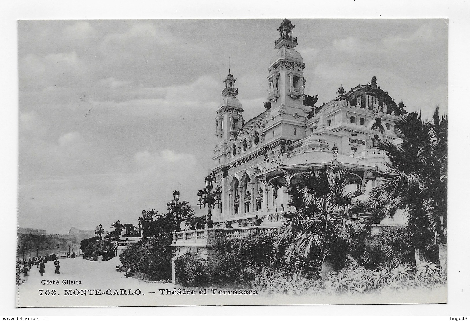 MONTE CARLO - N° 708 - THEATRE ET TERRASSES - CPA NON VOYAGEE - Teatro D'opera