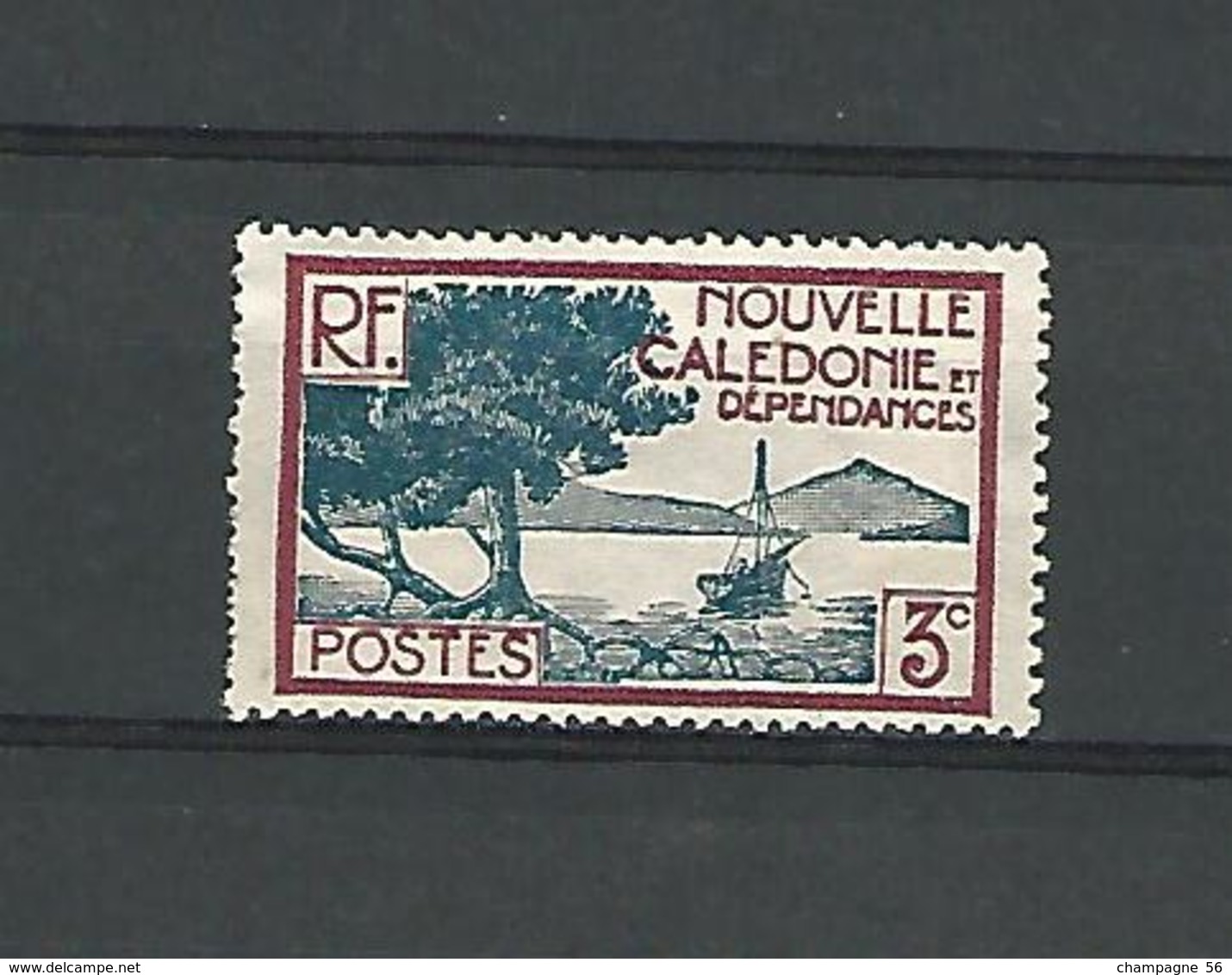 1939 / 40 N° 180 FRANCE EX OCÉANIE NOUVELLE CALÉDONIE  BAIE DE LA POINTE DES PALÉTUVIERS  NEUF SANS GOMME DOS CHARNIÈRE - Unused Stamps