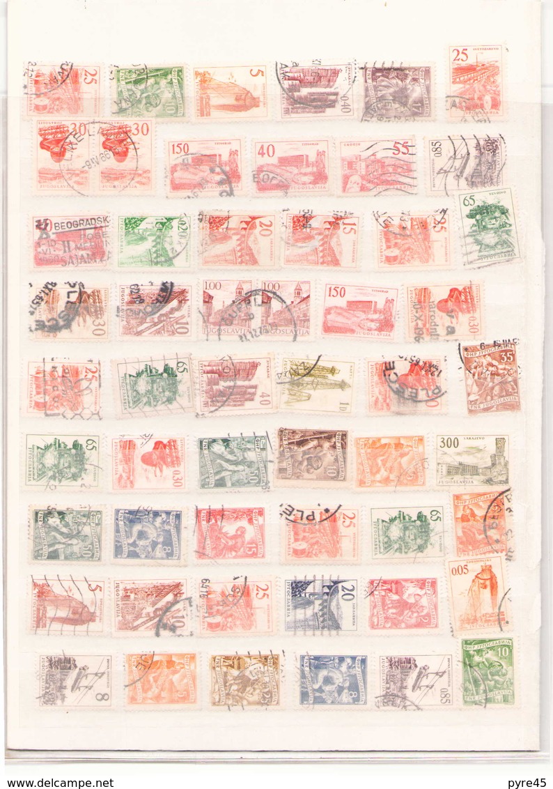 YOUGOSLAVIE LOT DE 108 TIMBRES TOUT ETAT PRINCIPALEMENT OBLITERE - Colecciones & Series