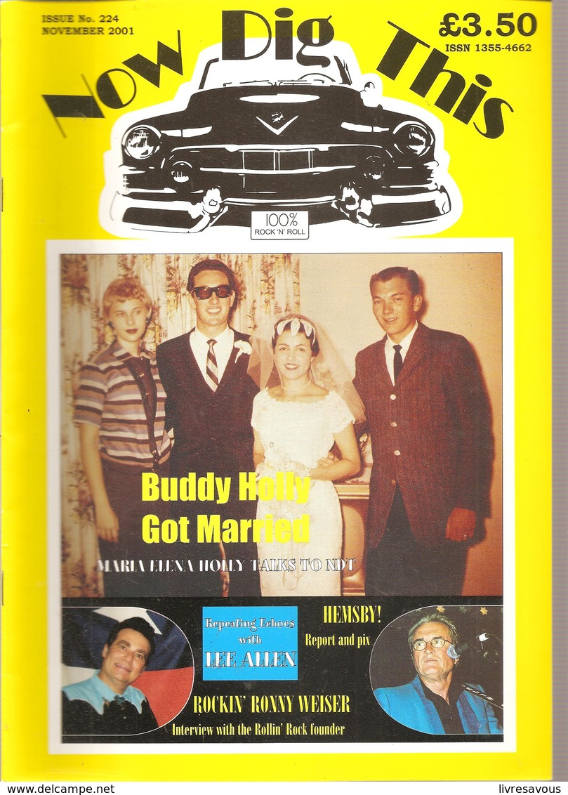 Now Dig This 100% Rock'n Roll  N°224 De Novembre 2001 Buddy Holly Got Married - Amusement