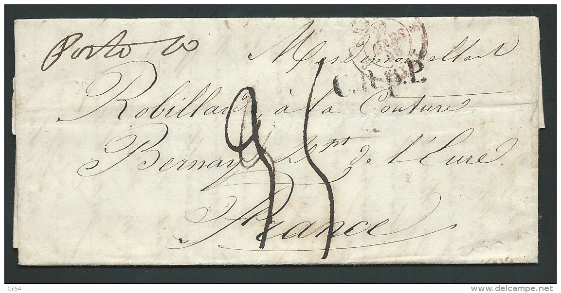 Lettre De Saint Pétersbourg écrite Pour  Bernay ( Eure ) En 1846  , Lac De 3 Pages -  Kub2507 - ...-1857 Préphilatélie