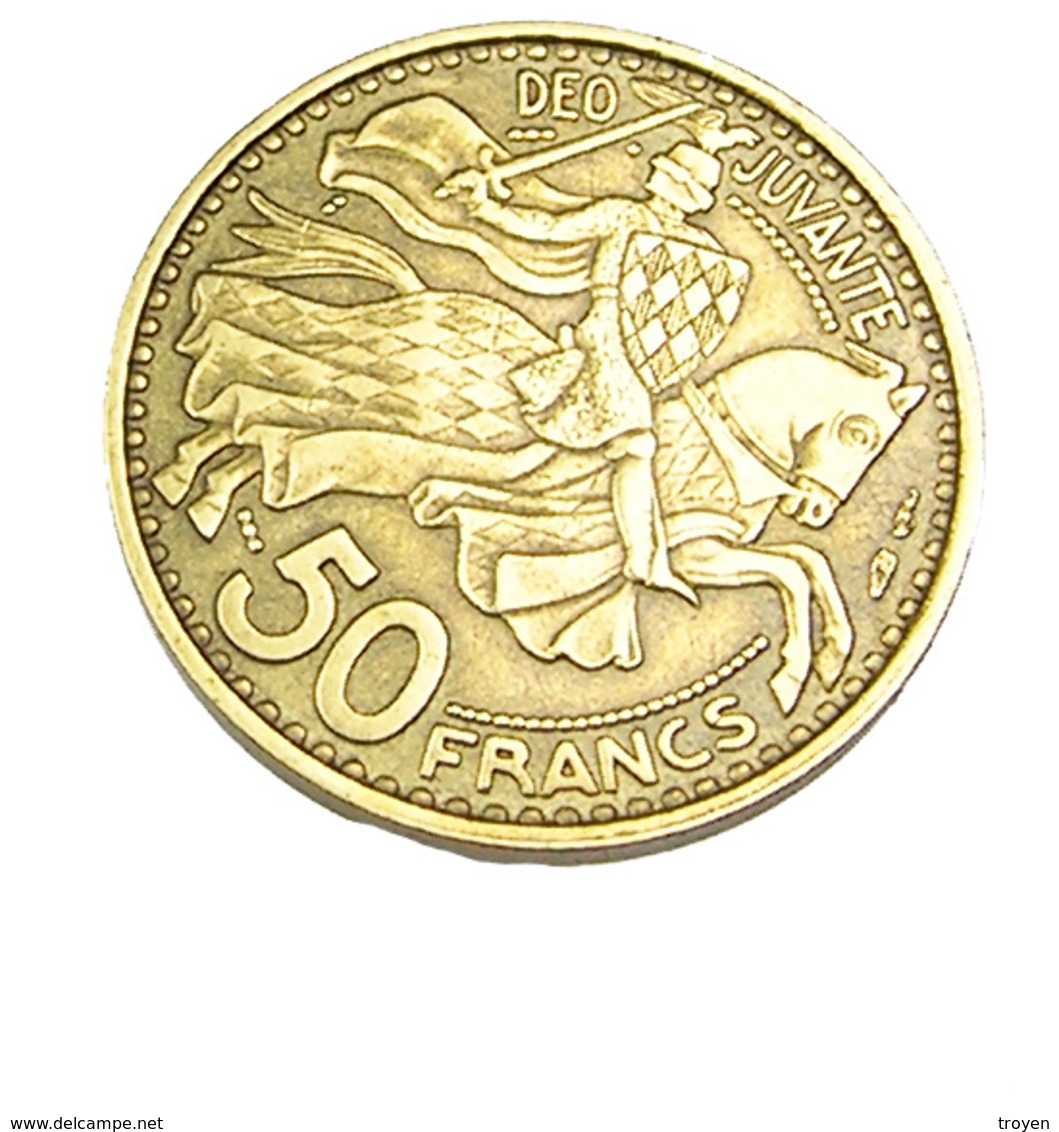 50 Francs  - Monaco - 1950 - Cu.Alu - TB+ - - 1949-1956 Old Francs