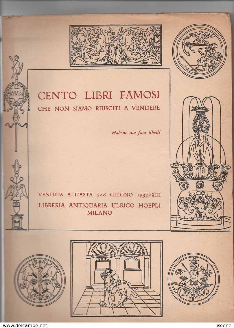 Catalogue De Vente Aux Enchères 1935 " Cento Libri Famosi ..." - Da Identificare