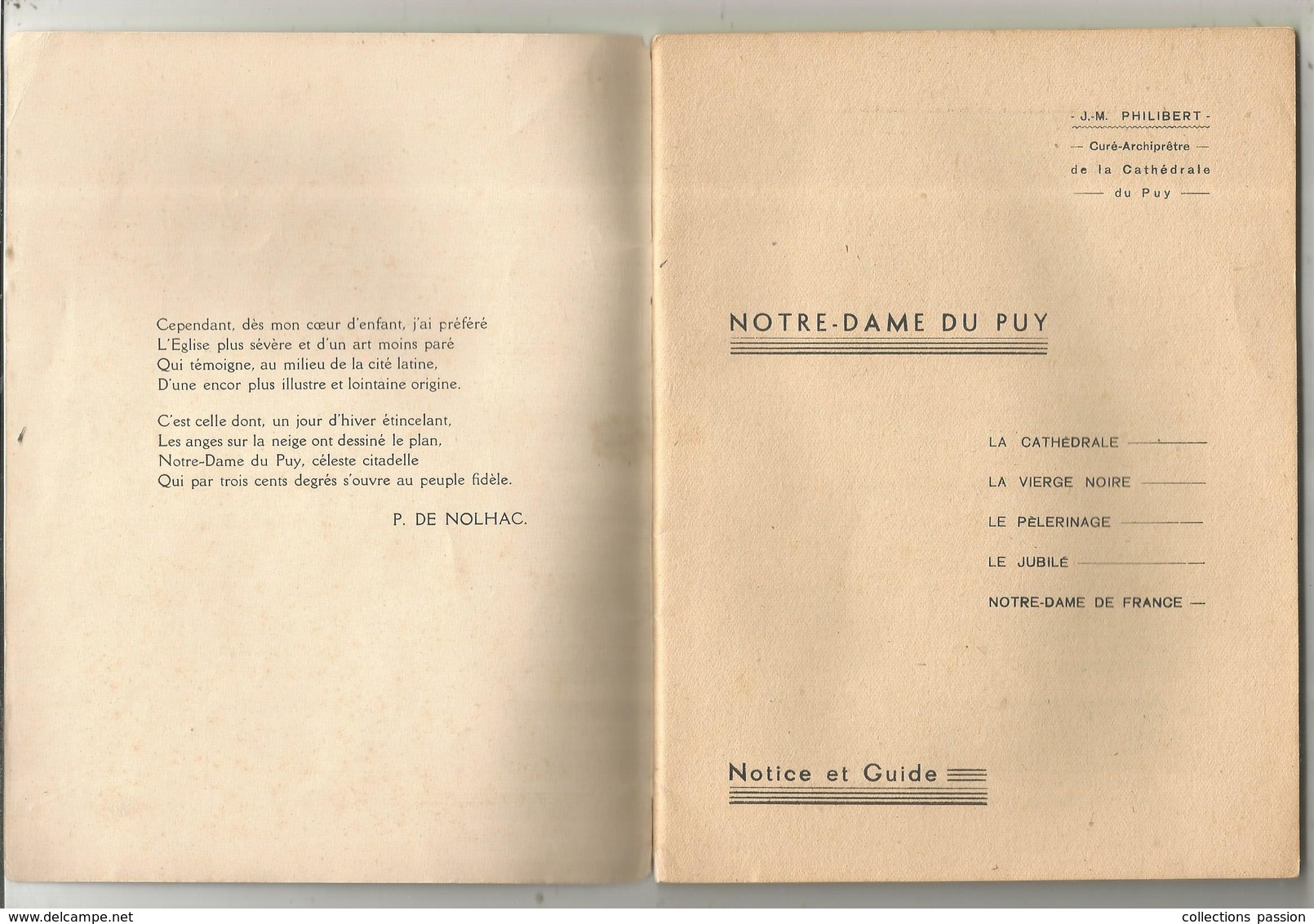 Régionalisme , Auvergne ,NOTRE DAME DU PUY , 37 Pages Dont 17 Pages De Photos,1942 ,  4 Scans , Frais Fr 2.85 E - Auvergne