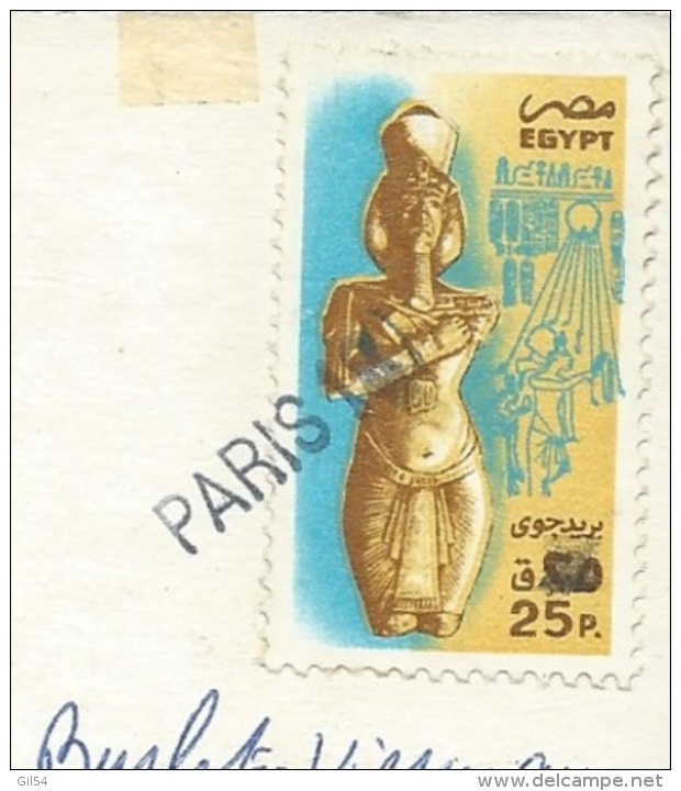 Carte Postale   " Gizeh - Le Sphinx Et Le Pyramds Of Cheops And Chephren " Timbre Annulé Cursive Paris  Lo24505 - Used Stamps