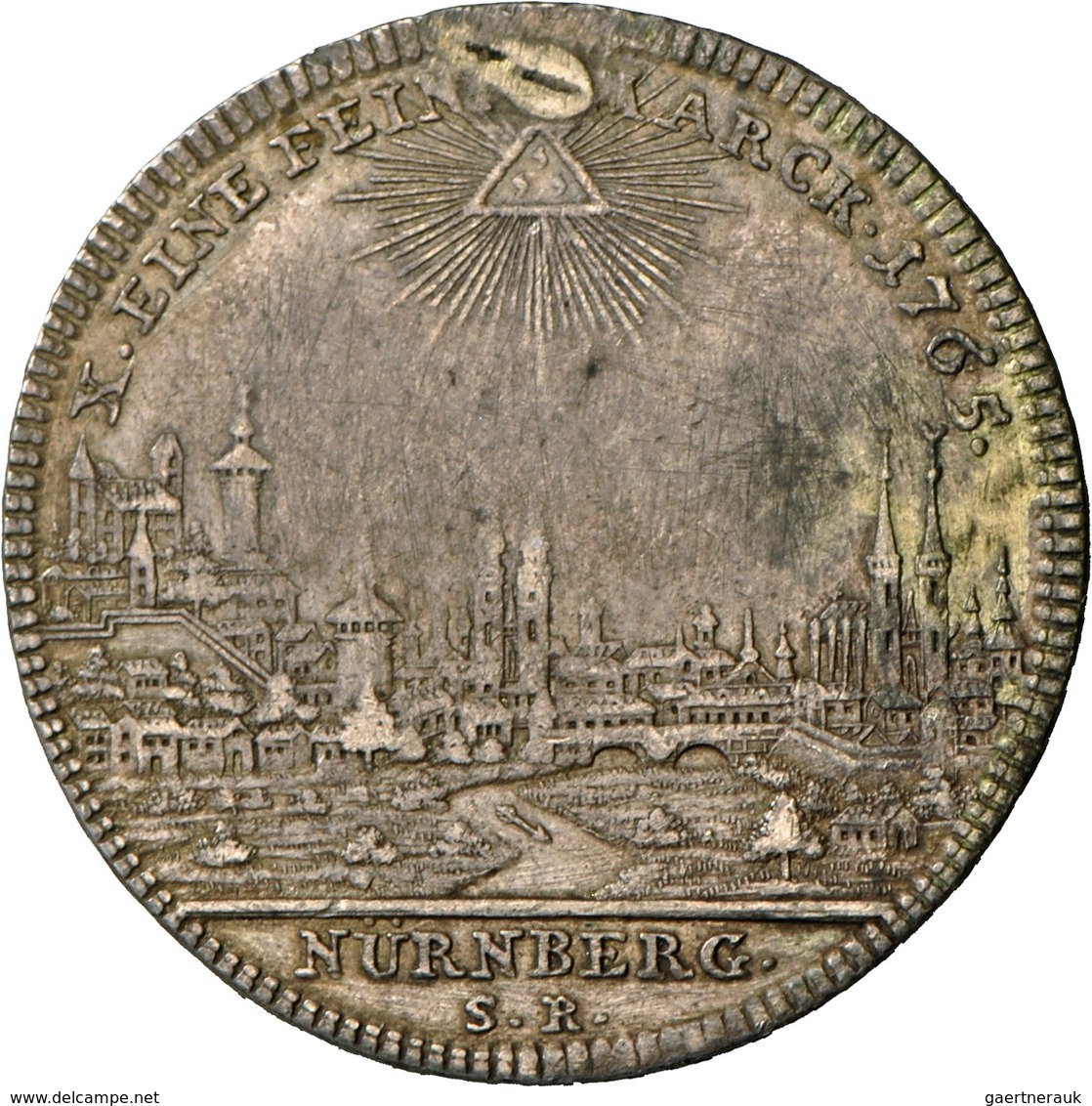 Altdeutschland Und RDR Bis 1800: Nürnberg, Stadt: Taler 1765 Mit Titel Joseph II. Stadtansicht / Rei - Autres & Non Classés