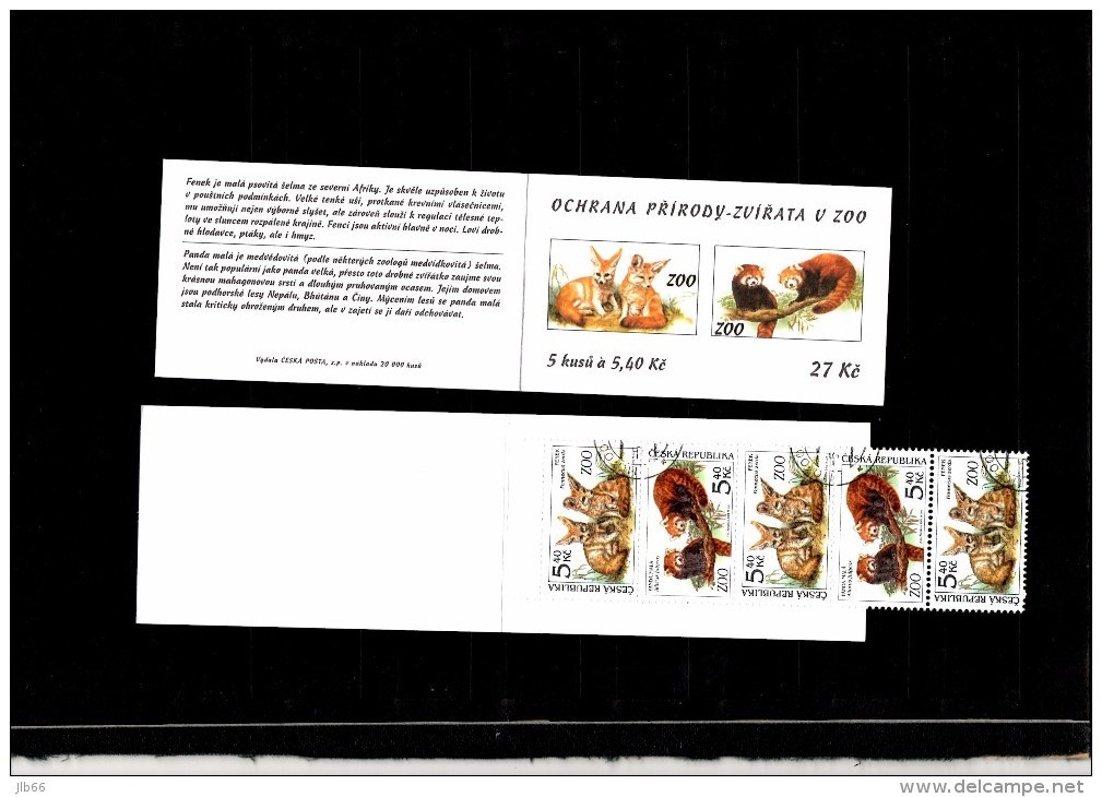 2 Carnets MH 98 Et  MH 101 Oblitérés ( YT 281/284)  Zoo De Prague : Fennec Panda Tigre Ourang-Outan - Gebraucht