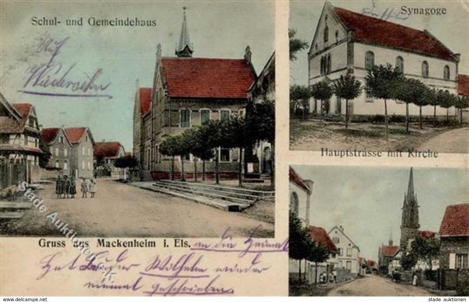 Synagoge MACKENHEIM,Elsass - I-II Synagogue - Jewish