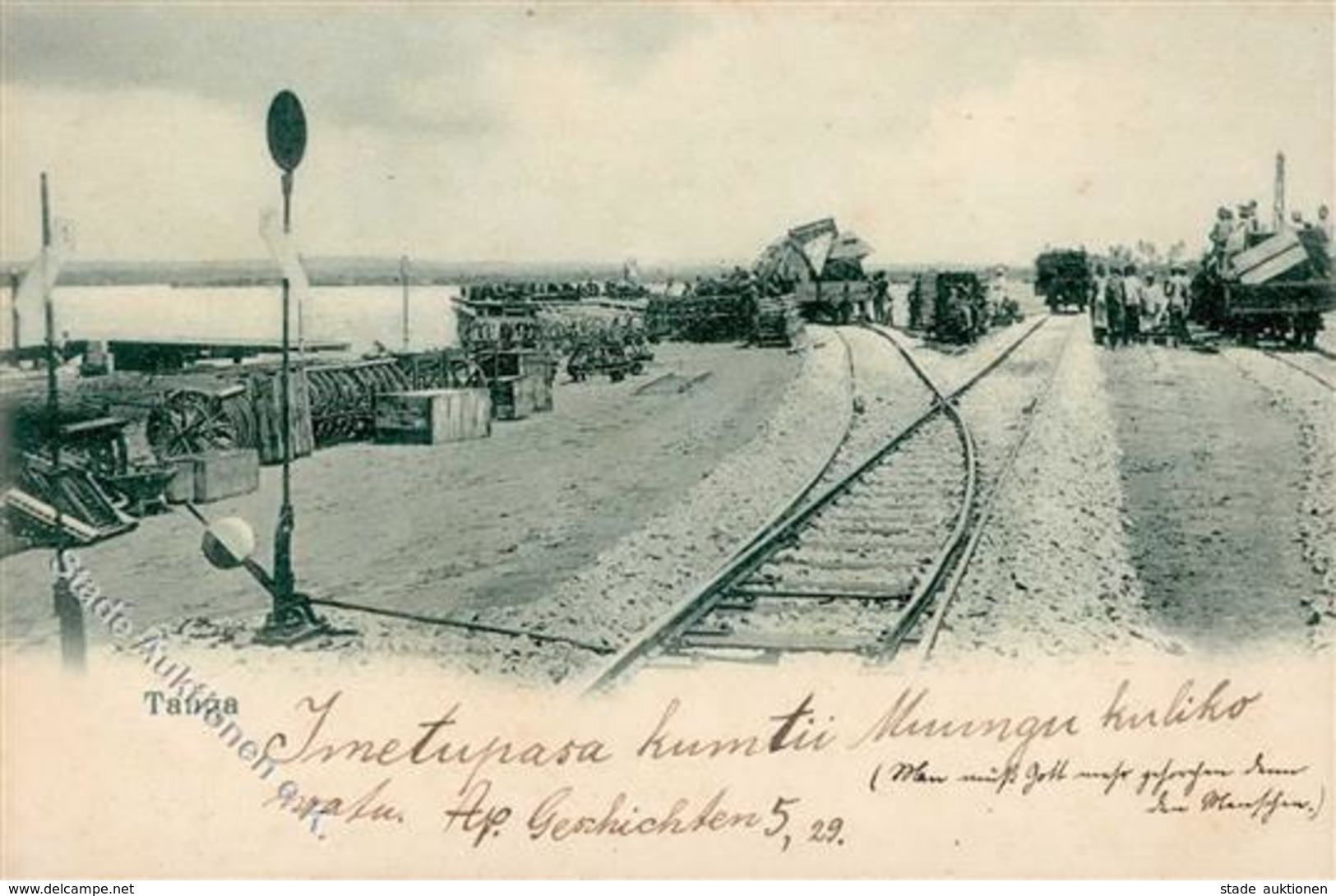 Kolonien Deutsch Ostafrika Tanga Gleisanlagen Um 1910 I-II (Klebereste RS) Colonies - History