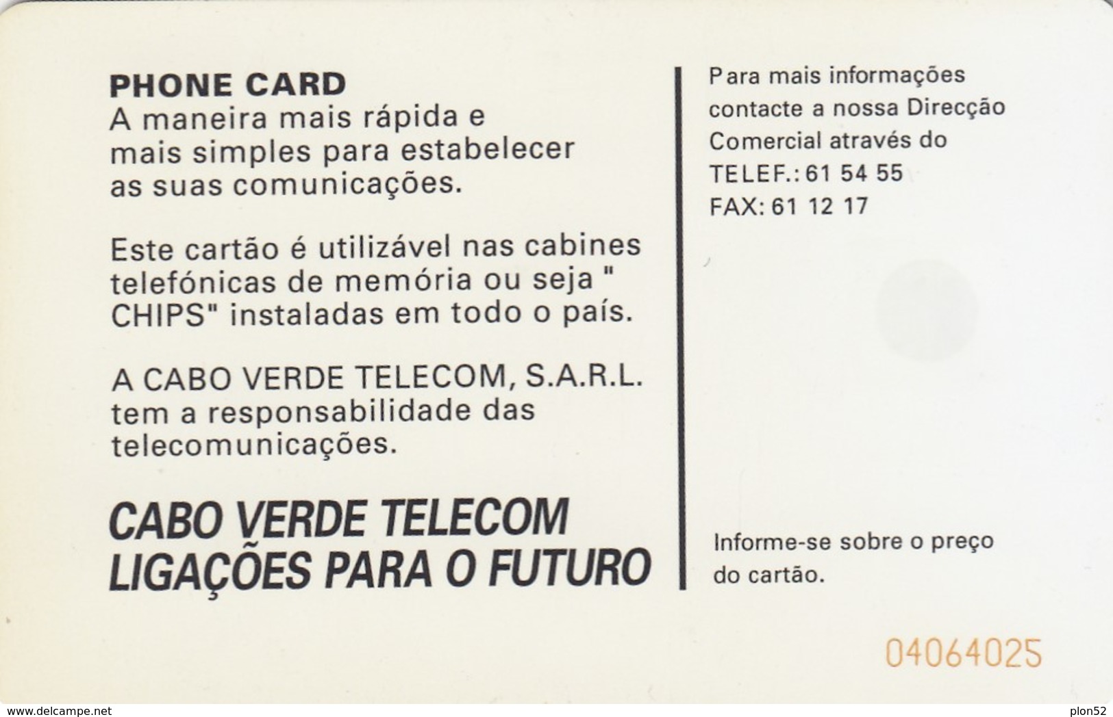 11991 - SCHEDA TELEFONICA - CAPO VERDE - USATA - Cape Verde