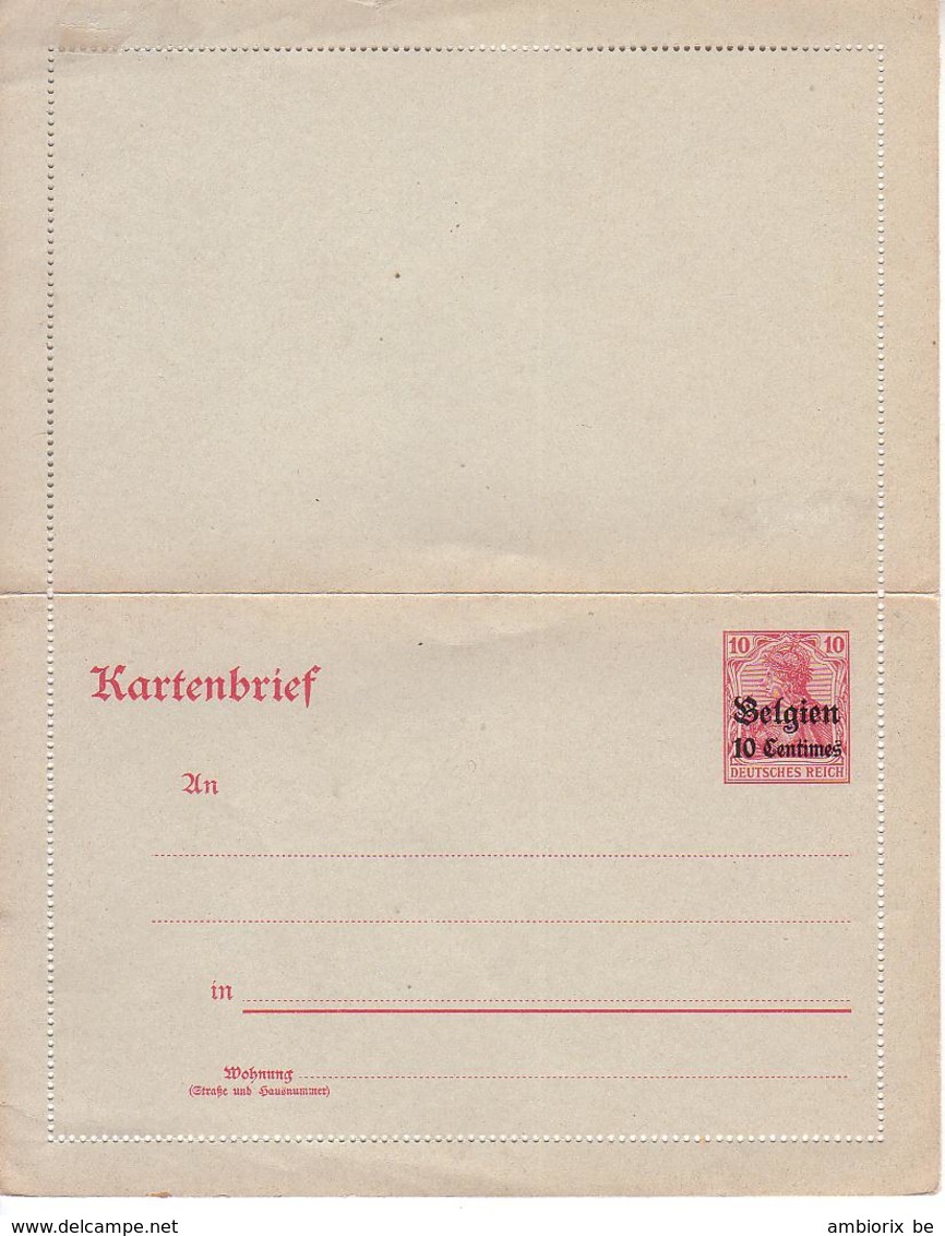 Carte Lettre - Kartenbrief - Deutsche Besatzung