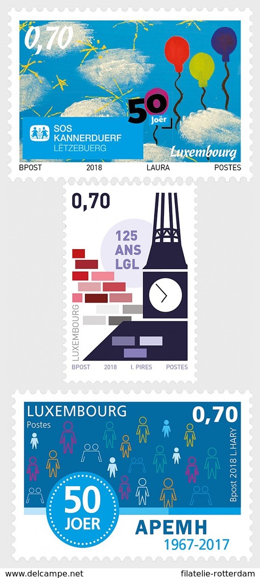 Luxemburg / Luxembourg - Postfris / MNH - Complete Set Commemoratives 2018 - Unused Stamps