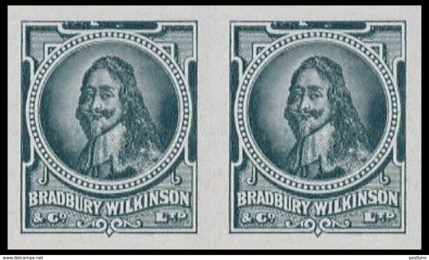 GREAT BRITAIN. Charles I. Light Green PAIR ESSAY Ungum. - Essays, Proofs & Reprints