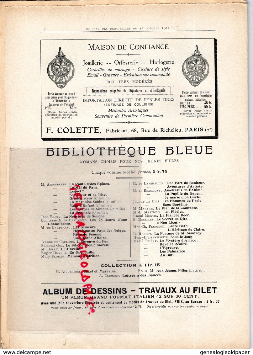 JOURNAL DES DEMOISELLES-LA COMTESSE JEAN DE CASTELLANE A LA CHASSE- FRANZ LISZT-1911- PENDANT LE BAL - Chasse/Pêche