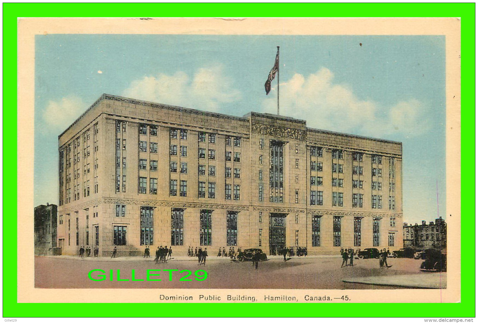 HAMILTON, ONTARIO - DOMINION PUBLIC BUILDING - ANIMATED -  TRAVEL IN 1938 - PECO - - Hamilton