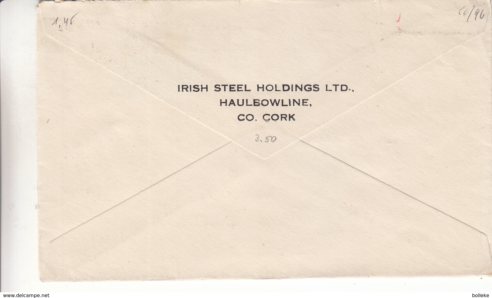 Irlande - Lettre De 1949 - Oblit Cobh - Exp Vers Anvers - Armoiries - Brieven En Documenten