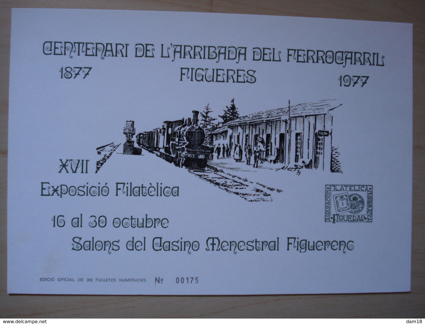 ESPAGNE PROGRAMA EXPOSICION CENTENARI FERROCARIL  FIGUERES 1977 24 PAGES + 1 FEUILLET NUMEROTE - Expositions Philatéliques