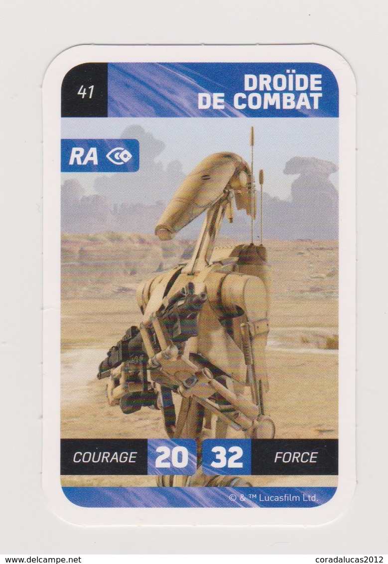 CARTE STAR WARS LECLERC    DROIDE DE COMBAT   41 - Star Wars