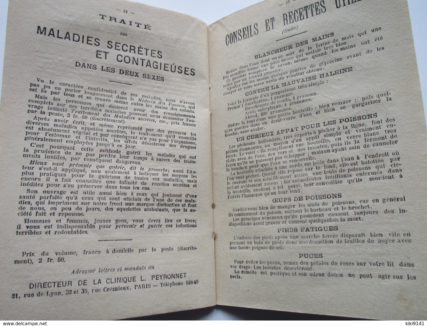 Almanach Du Médecin Des Pauvres - 1910 - Par Le Professeur L. PEYRONNET (64 Pages) - Grand Format : 1901-20