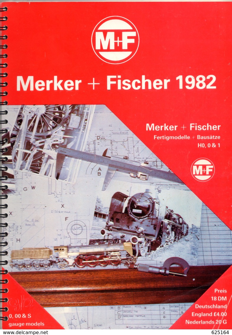 Catalogue MERKER + FISCHER M+F DJH 1982 Fertigmodelle +Bausätze HO O OO S 1- En Allemand, Anglais Et Néerlandais - German