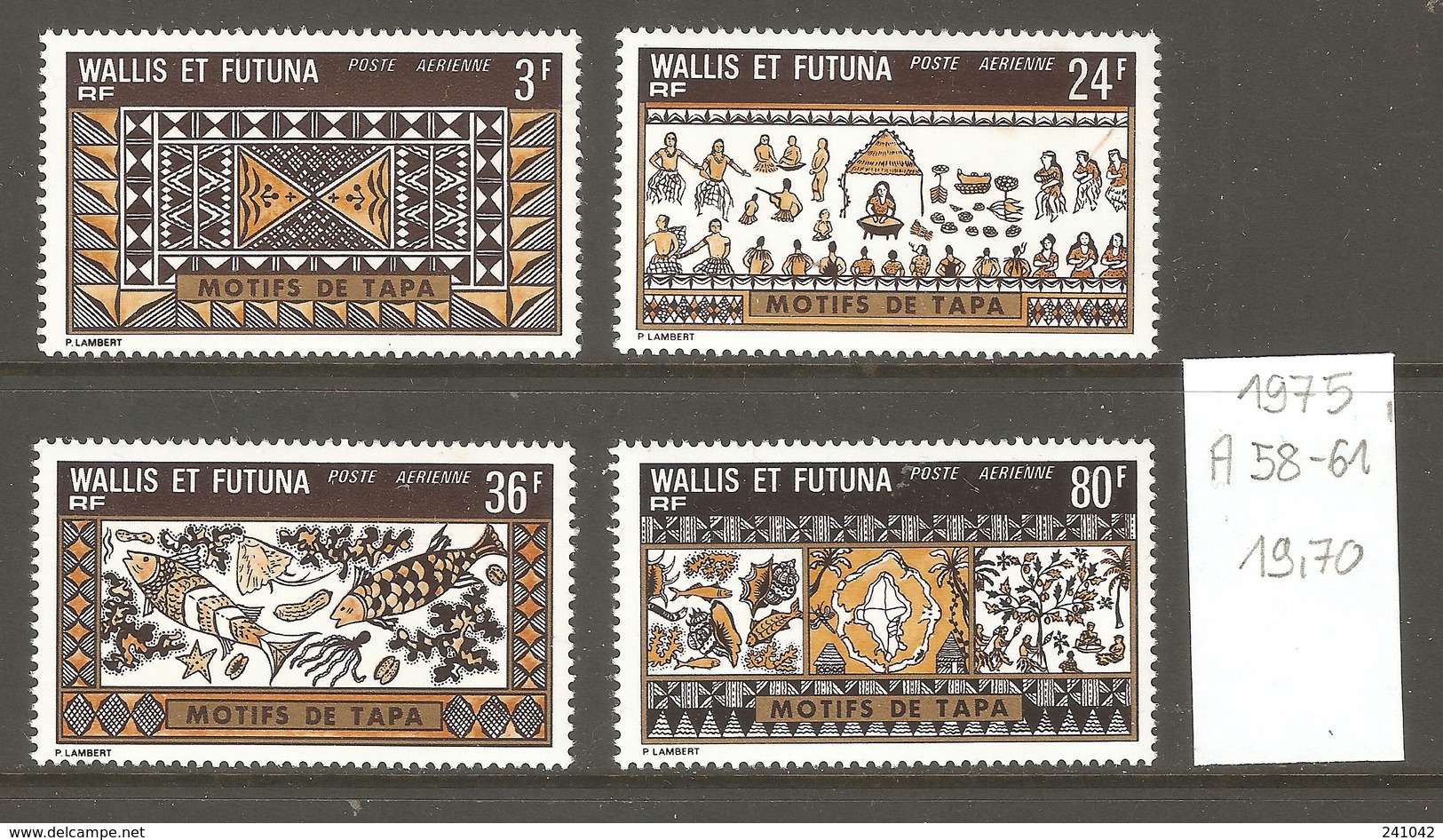 Wallis & Futuna, 1975, Tapas - Unused Stamps