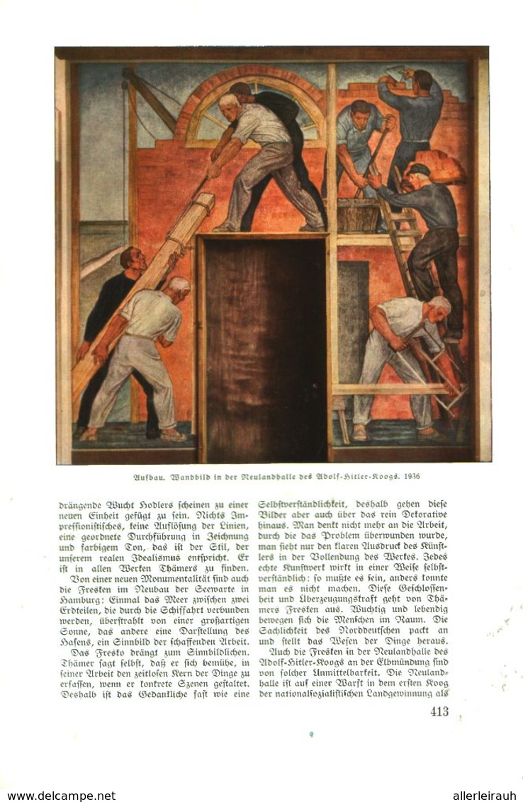 Der Freskenmaler Otto Thämer / Artikel, Entnommen Aus Zeitschrift /1938 - Colis