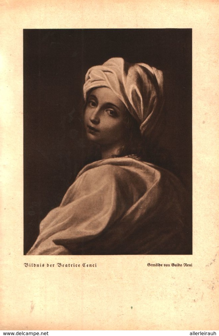 Die Geschichte Der Beatrice Cenci / Artikel, Entnommen Aus Zeitschrift /1938 - Colis