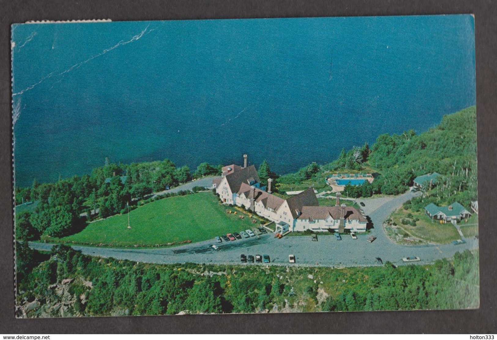 Aerial View Of Keltic Lodge Ingonish Beach, NS - 1984 Used Creased & Wear - Cape Breton