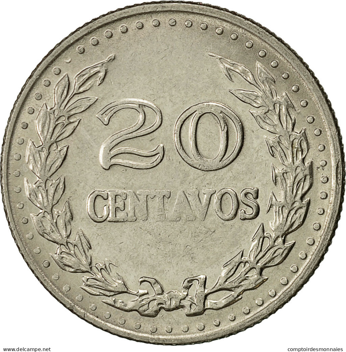 Colombie, 20 Centavos, 1975, TTB+, Nickel Clad Steel, KM:246.1 - Colombie