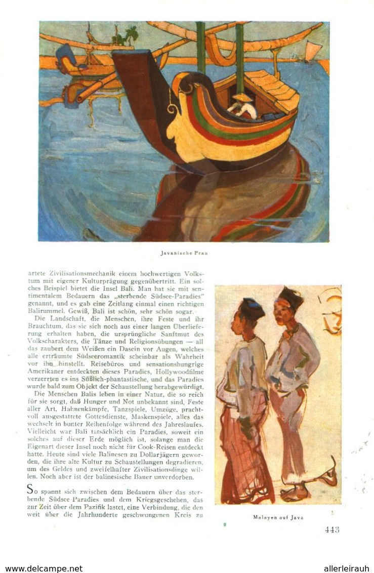 Insulinde (das Kriegstheater Des Ostens Gesehen Mit Den Augen Eines Malers) / Artikel, Entnommen Aus Zeitschrift /1942 - Pacchi
